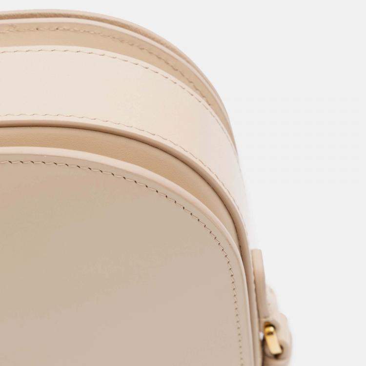 Pre Owned Dior Ivory Leather CD Signature Flap