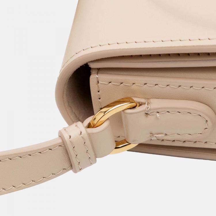 Pre Owned Dior Ivory Leather CD Signature Flap