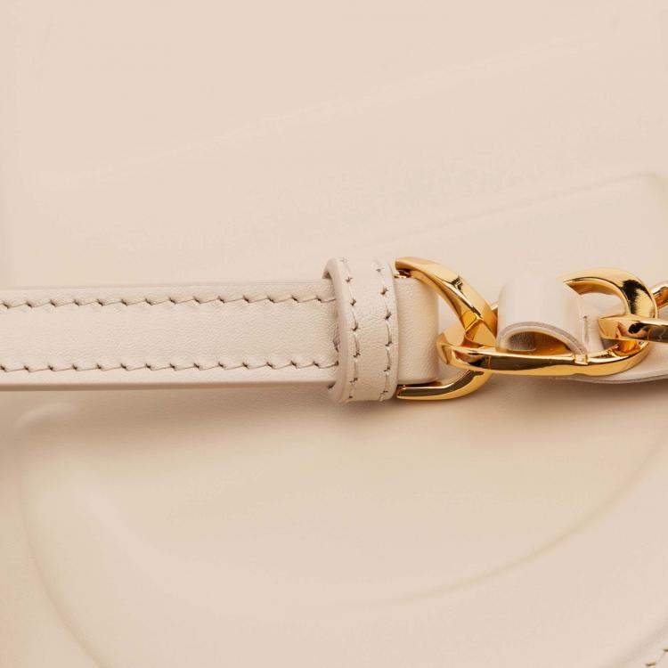 Pre Owned Dior Ivory Leather CD Signature Flap