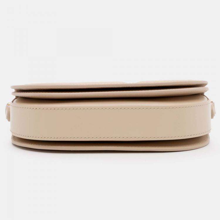 Pre Owned Dior Ivory Leather CD Signature Flap
