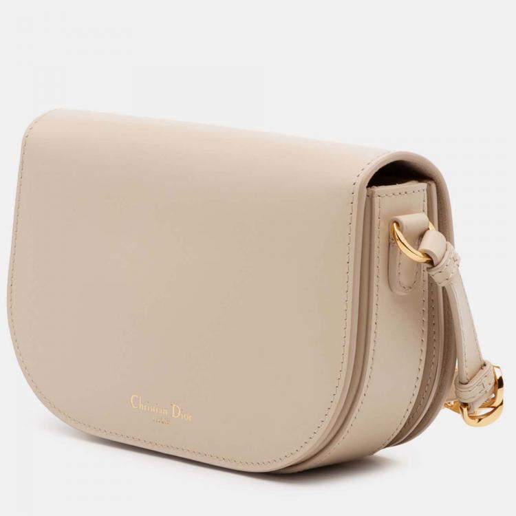 Pre Owned Dior Ivory Leather CD Signature Flap