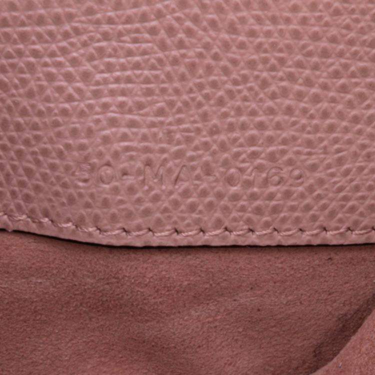 Pre Owned Dior Pink Grained Calfskin Saddle Belt Bag
