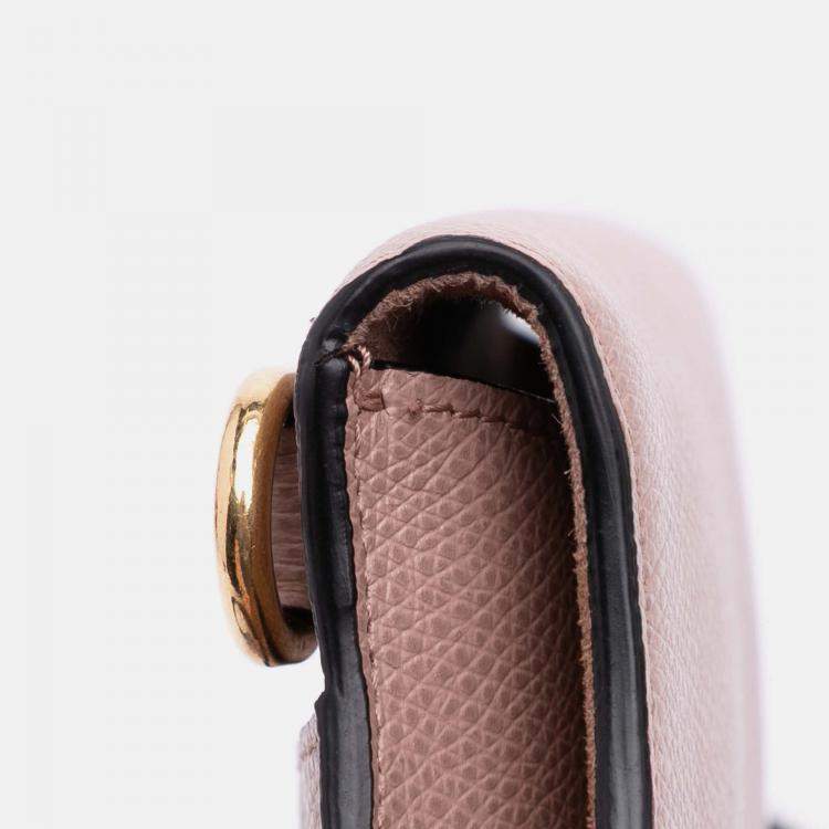 Pre Owned Dior Pink Grained Calfskin Saddle Belt Bag