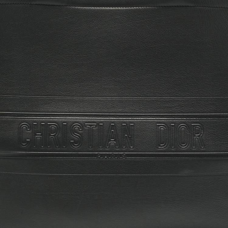 Pre Owned Dior Black Leather Large Book Tote