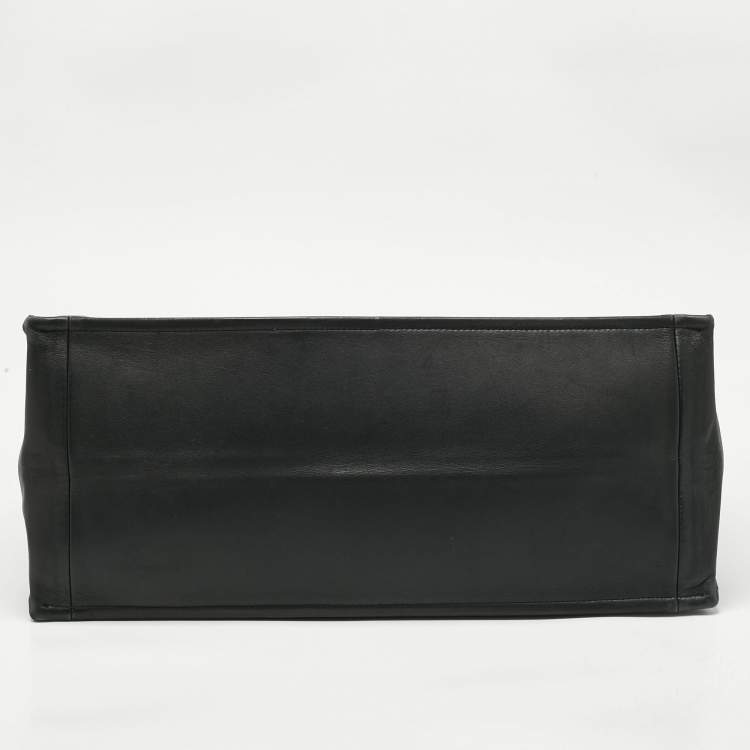 Pre Owned Dior Black Leather Large Book Tote