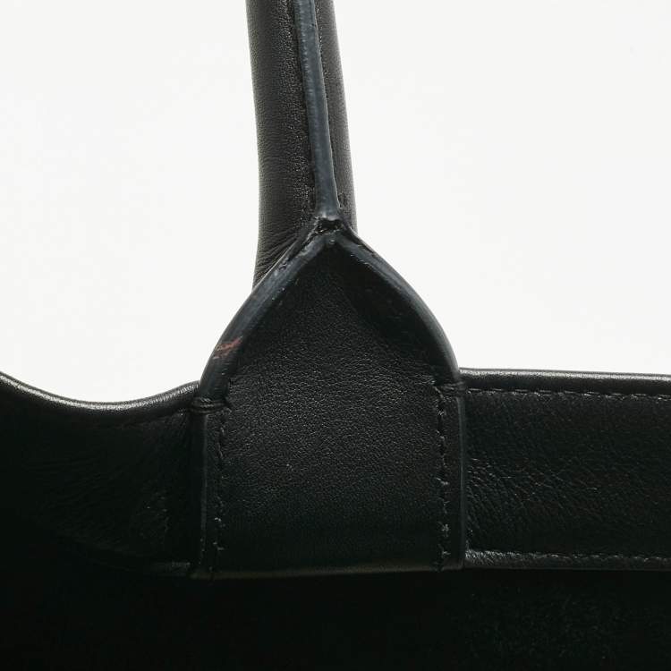 Pre Owned Dior Black Leather Large Book Tote