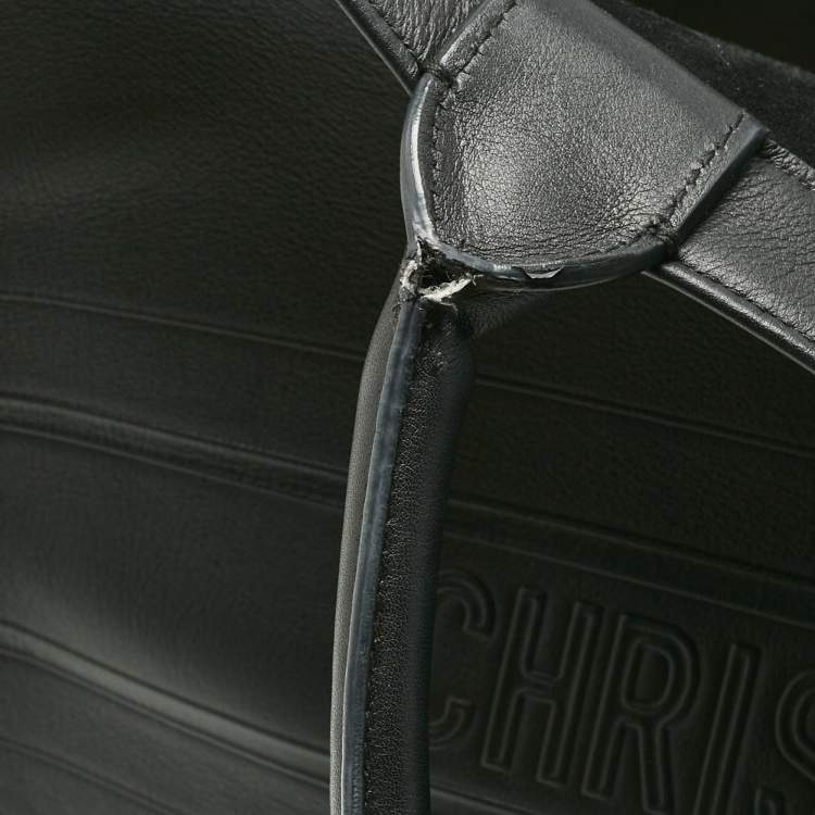 Pre Owned Dior Black Leather Large Book Tote