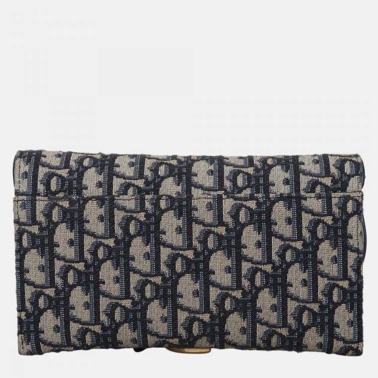 Pre Owned Christian Dior Saddle Wallet On Chain Bag