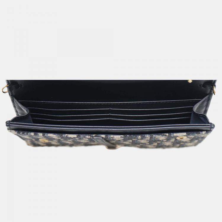 Pre Owned Christian Dior Saddle Wallet On Chain Bag