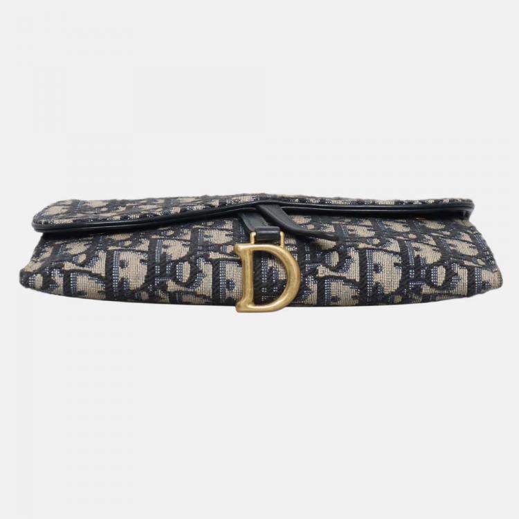 Pre Owned Christian Dior Saddle Wallet On Chain Bag