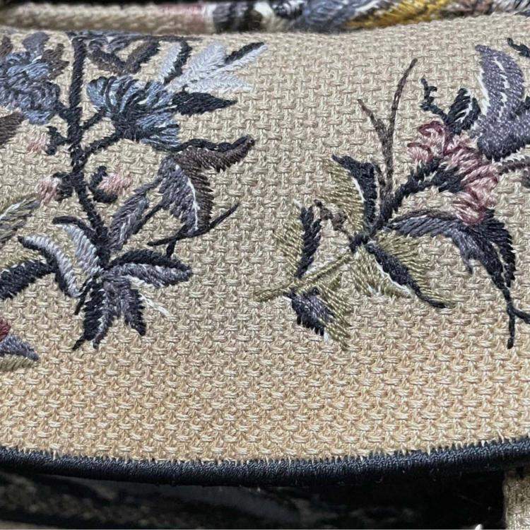 Pre Owned Christian Dior  Lady D-Lite Embroidered Tote Bag