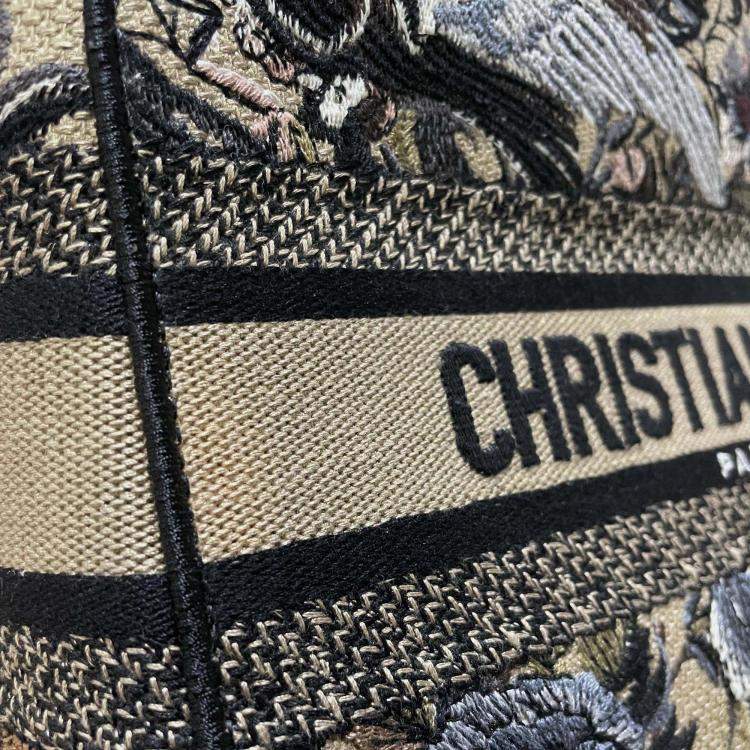 Pre Owned Christian Dior  Lady D-Lite Embroidered Tote Bag