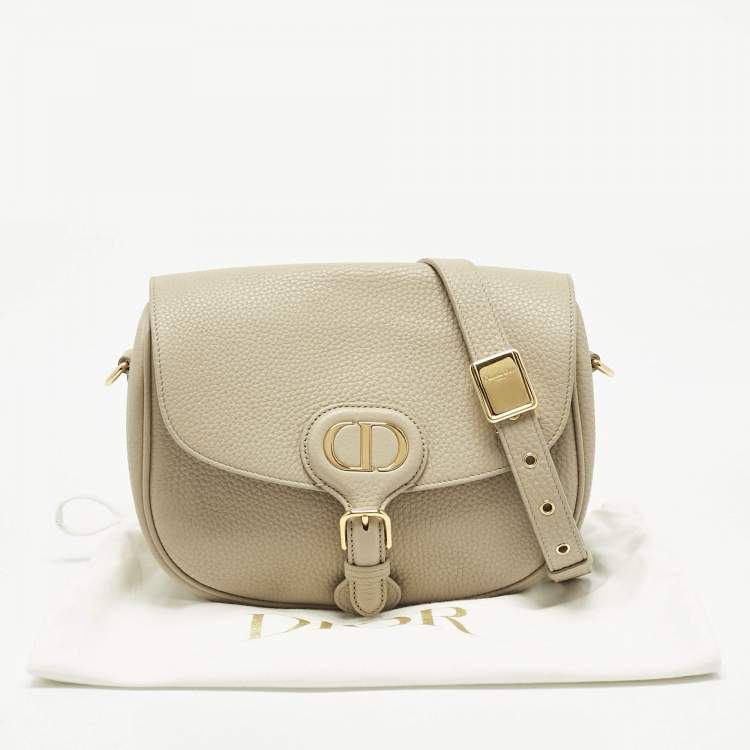 Pre Owned Dior Beige Leather Mediun Bobby Crossbody Bag