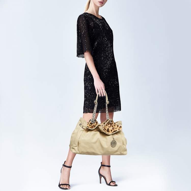 Pre Owned Dior Beige Leather Le Trente Shoulder Bag