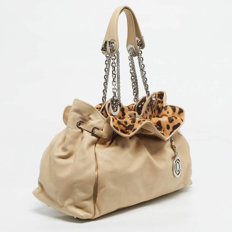 Pre Owned Dior Beige Leather Le Trente Shoulder Bag