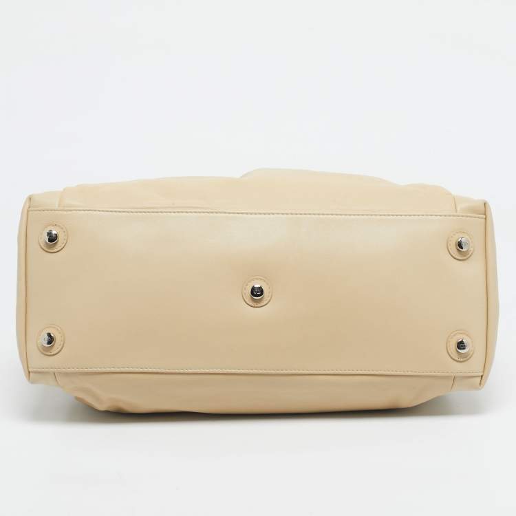 Pre Owned Dior Beige Leather Le Trente Shoulder Bag
