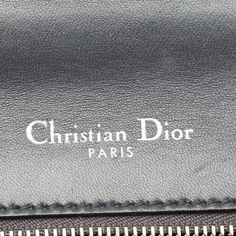 Pre Owned Dior Metallic Micro Cannage Patent Leather Medium Diorama Shoulder Bag