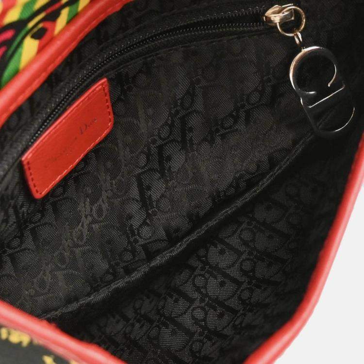 Pre Owned Christian Dior Saddle Red Dior Mania Handbag