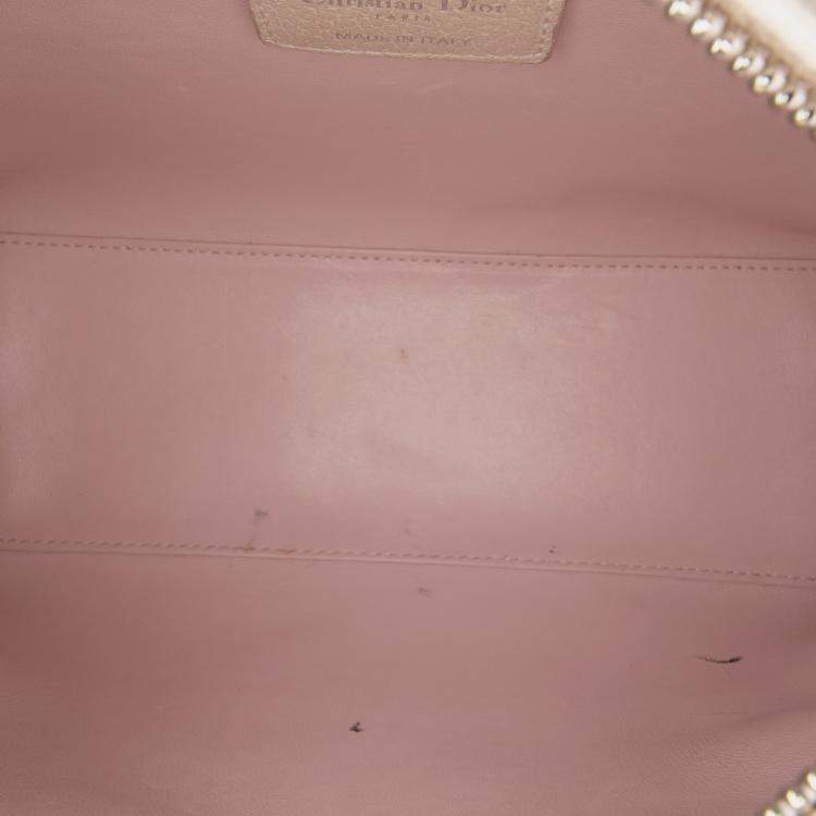 مملوكة م�سبقًا Dior Pink Medium Deerskin Floral Printed Lady Dior