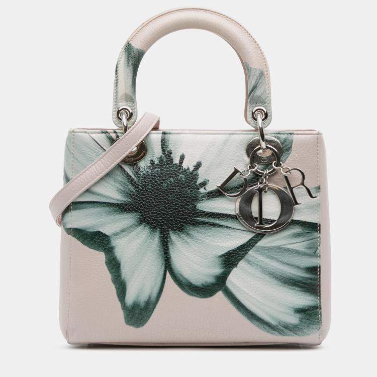 مملوكة مسبقًا Dior Pink Medium Deerskin Floral Printed Lady Dior