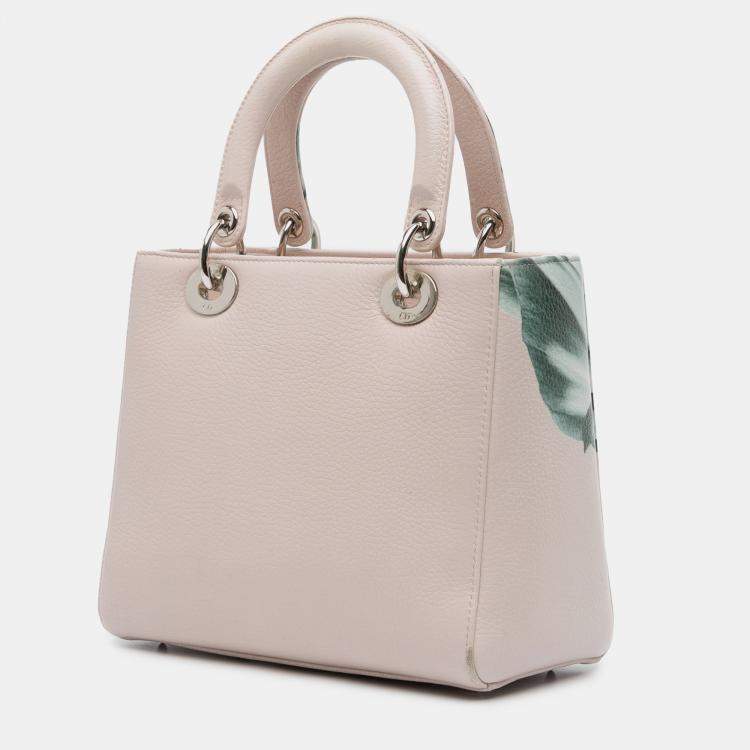 مملوكة مسبقًا Dior Pink Medium Deerskin Floral Printed Lady Dior