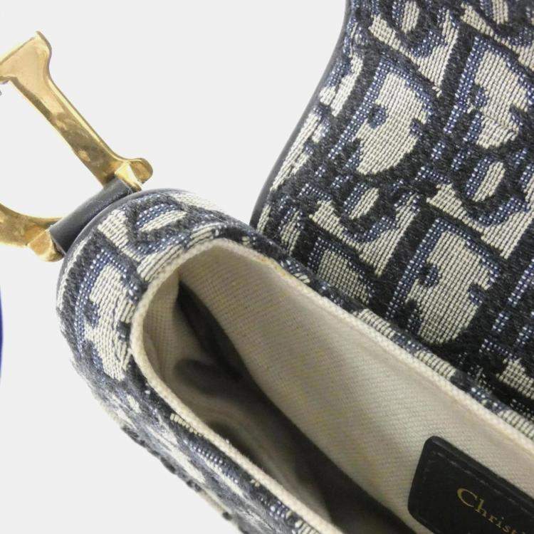 Pre Owned Christian Dior Saddle Dior Oblique Canvas Handbag