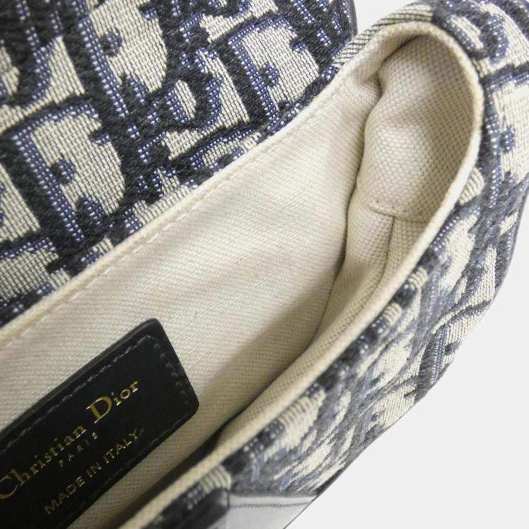Pre Owned Christian Dior Saddle Dior Oblique Canvas Handbag