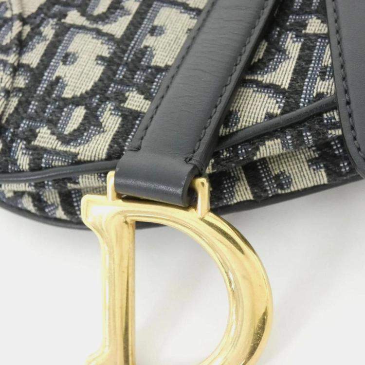 Pre Owned Christian Dior Saddle Dior Oblique Canvas Handbag