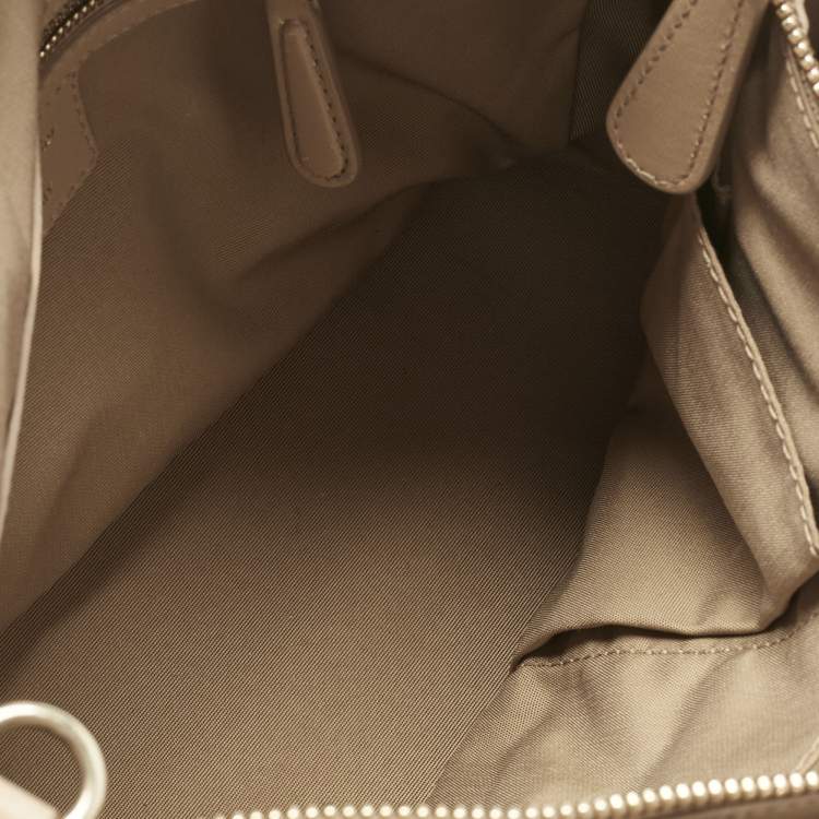 Pre Owned Dior Beige Cannage Leather Granville Polochon Satchel