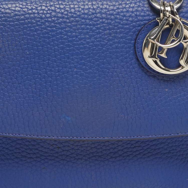 Pre Owned Dior Blue Leather Mini Be Dior Top Handle Bag