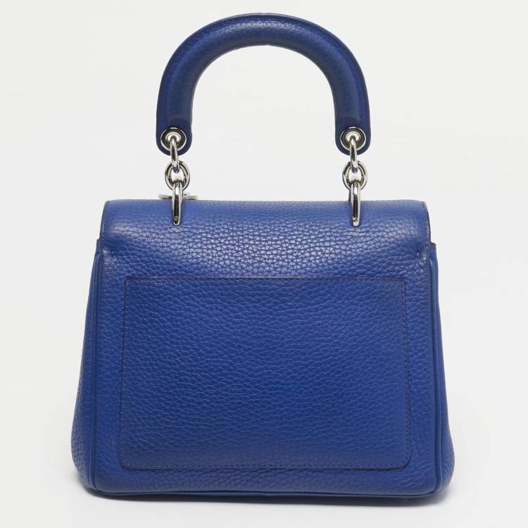 Pre Owned Dior Blue Leather Mini Be Dior Top Handle Bag