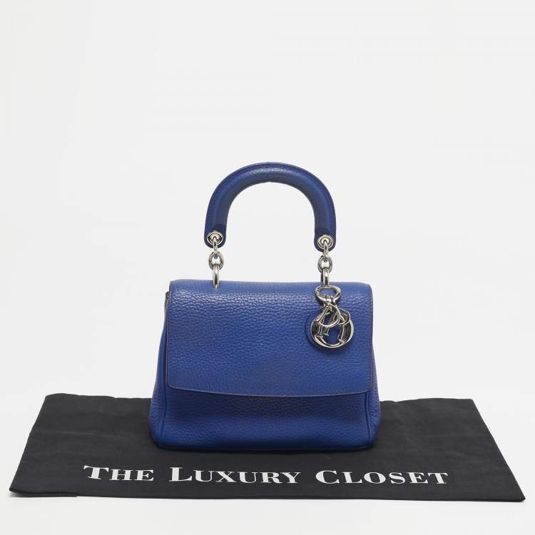 Pre Owned Dior Blue Leather Mini Be Dior Top Handle Bag