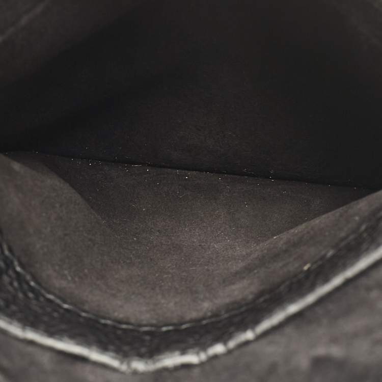 Pre Owned Dior Black Leather D Bee Wallet On Chain