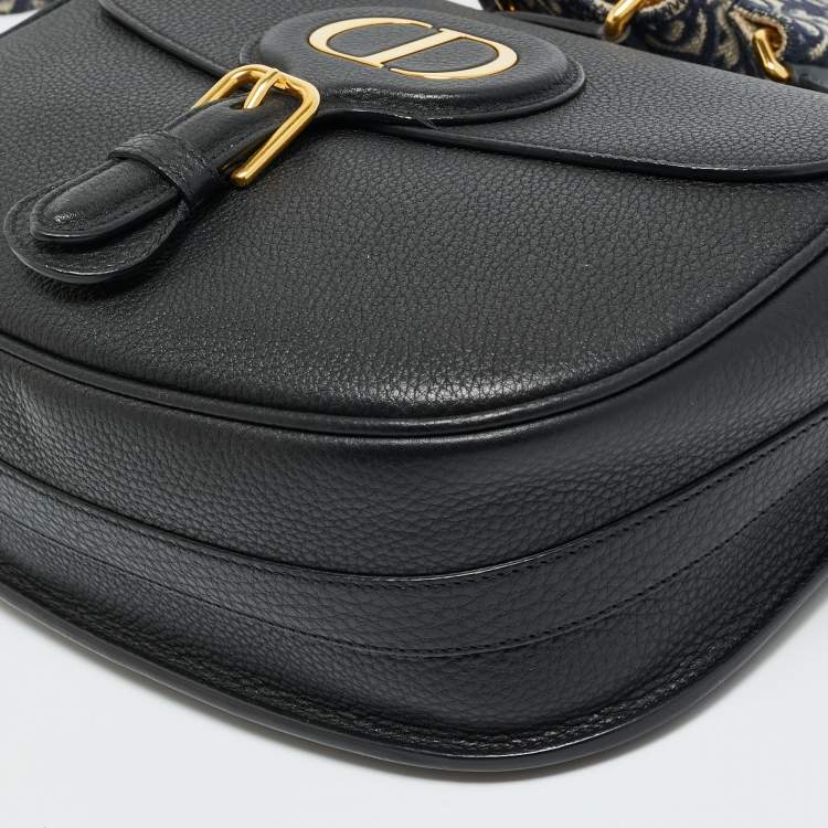 Pre Owned Dior Black Leather Large Bobby Shoulder Bag
