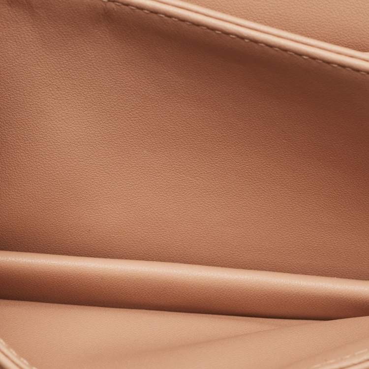 Pre Owned Dior Dusty Pink Cannage Leather Mini My Dior Top Handle Bag