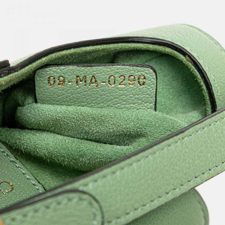 Pre Owned Dior Green Mini Calfskin Saddle Bag