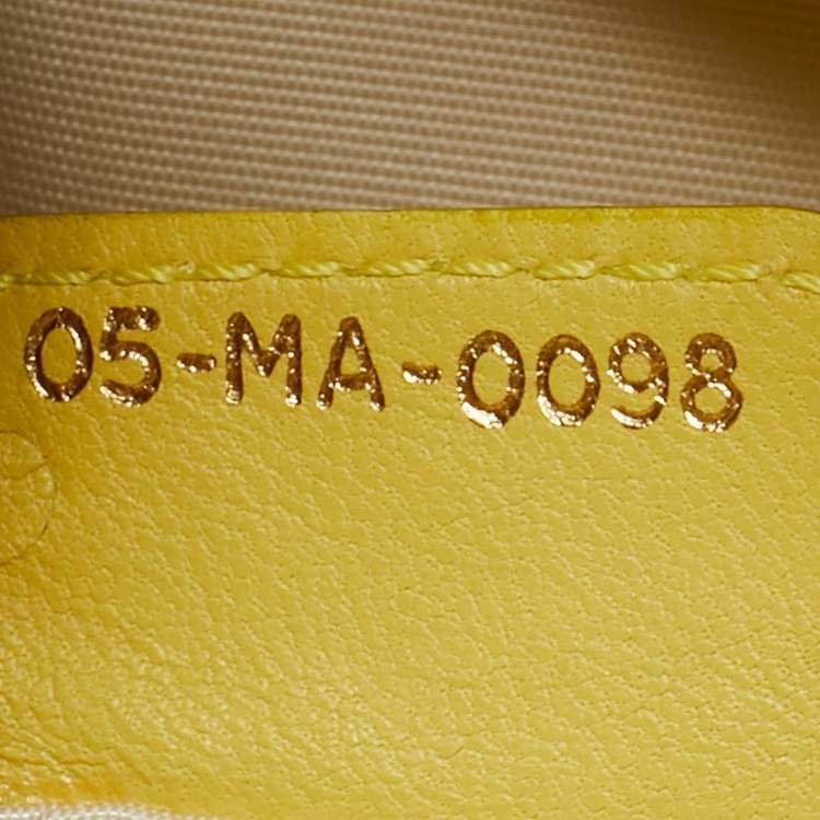 Pre Owned Dior Yellow Woven Effect Leather Diorita Hobo