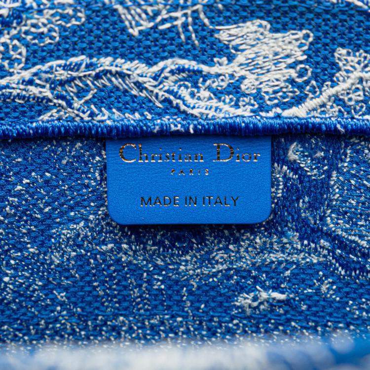 Pre Owned Medium Canvas Embroidered Dioriviera Toile De Jouy Book Tote