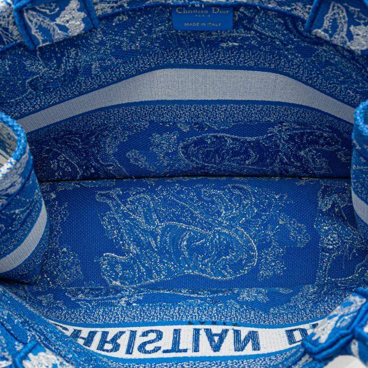 Pre Owned Medium Canvas Embroidered Dioriviera Toile De Jouy Book Tote