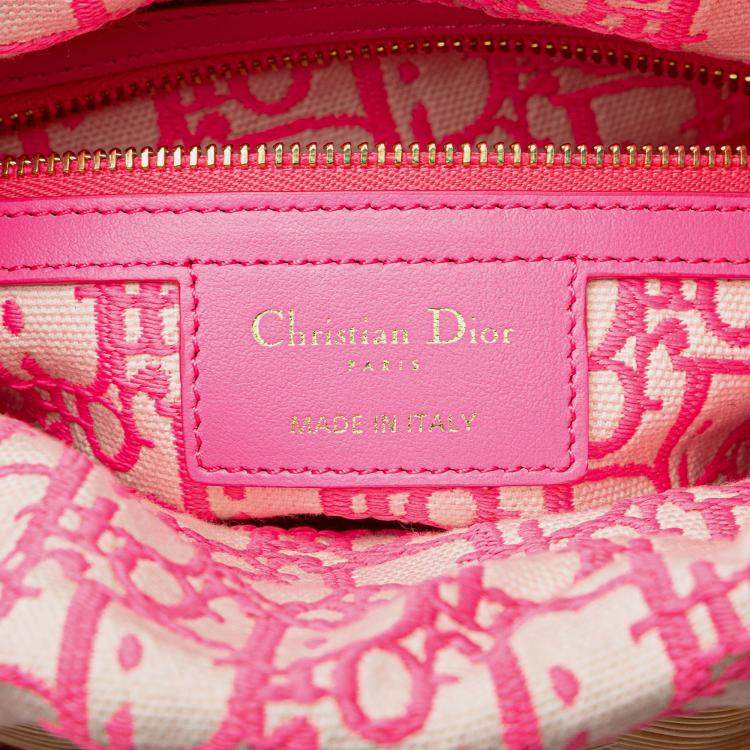Pre Owned Dior Brown Medium Oblique Wicker Lady Dior