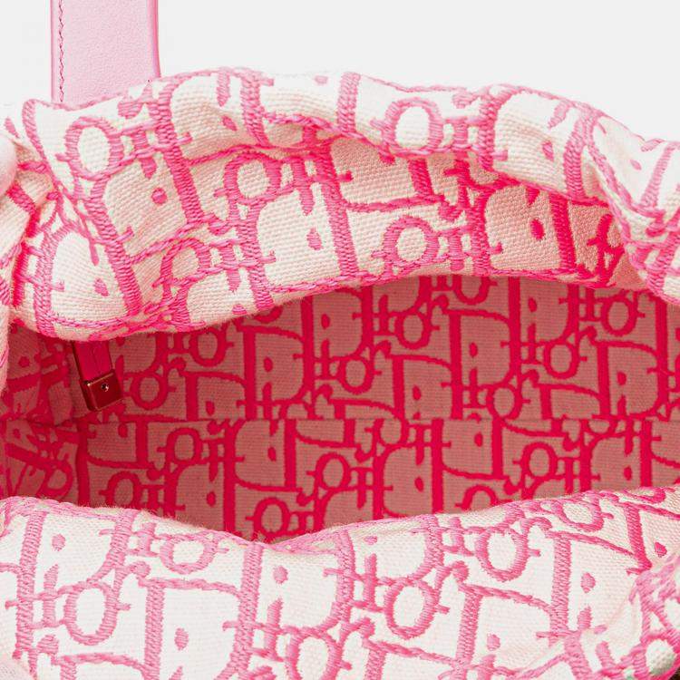 Pre Owned Dior Brown Medium Oblique Wicker Lady Dior