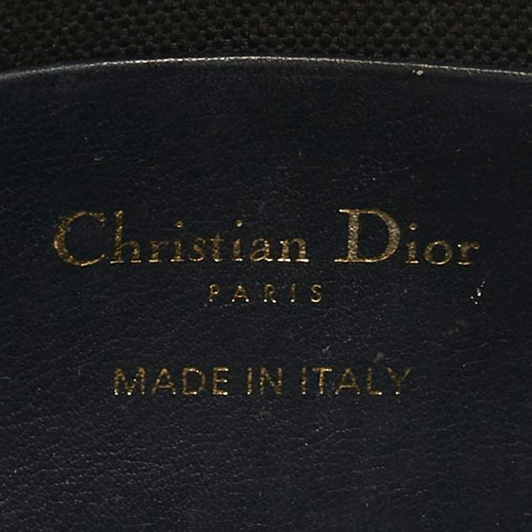 Pre Owned Dior Blue Oblique Canvas 30 Montaigne Chain Pouch