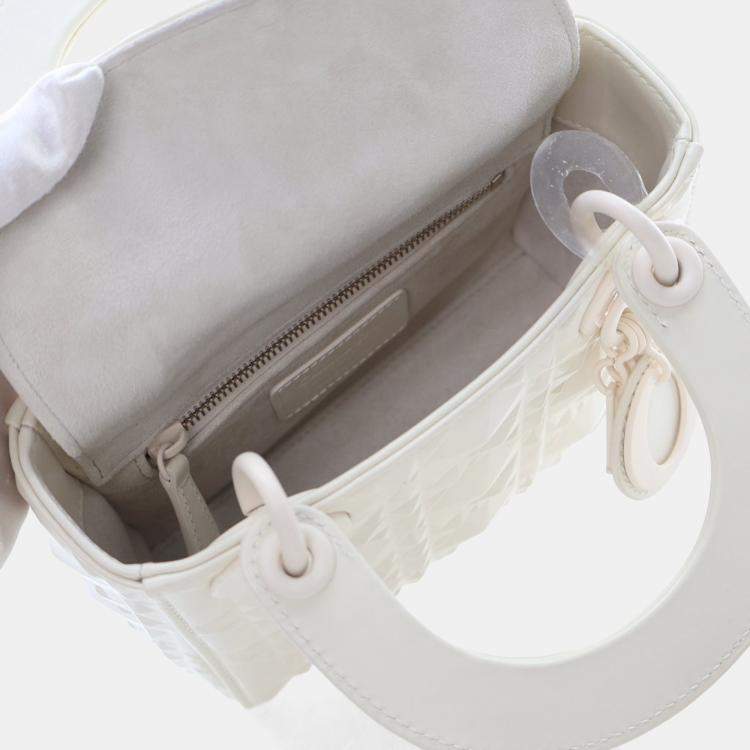 Pre Owned Dior Mini Calfskin Ultramatte Lady Dior
