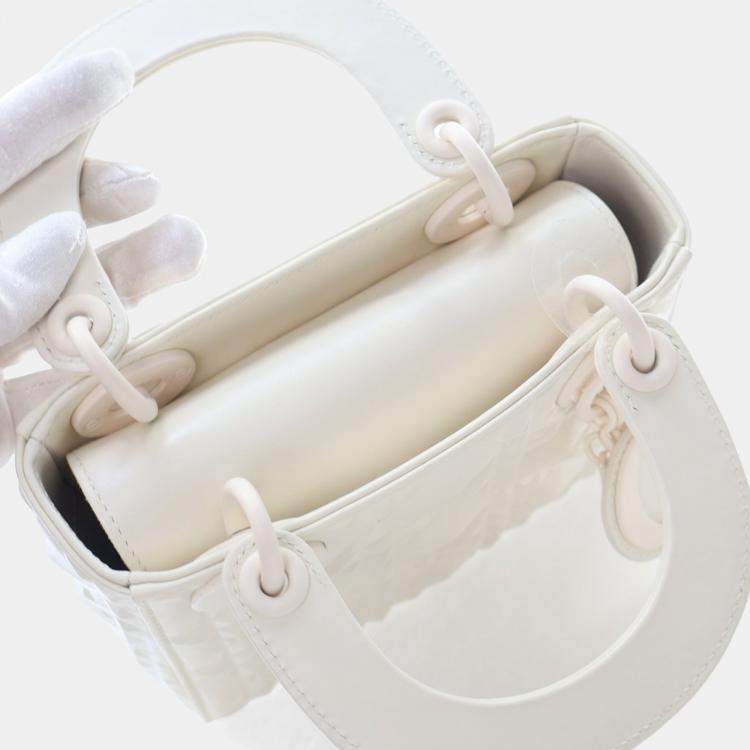 Pre Owned Dior Mini Calfskin Ultramatte Lady Dior