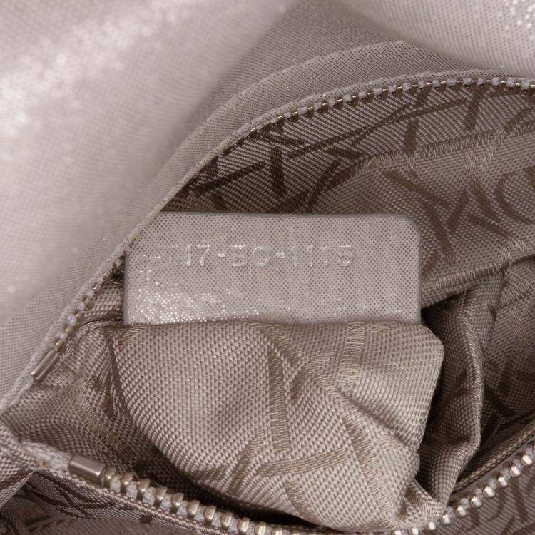 مملوكة مسبقًا Dior Silver Mini Iridescent Lambskin Cannage Lady Dior