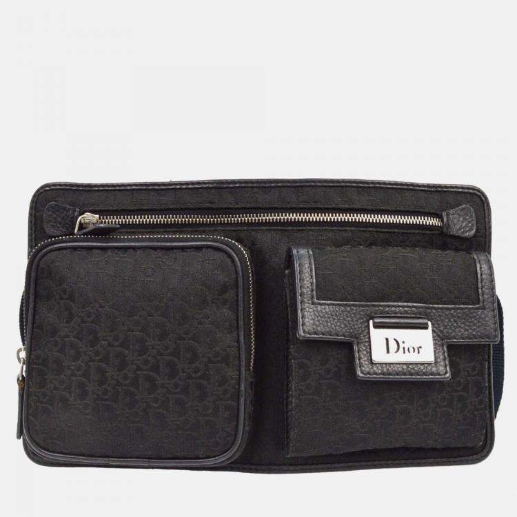 Pre Owned Christian Dior Street Chic Black Trotter Bum Bag