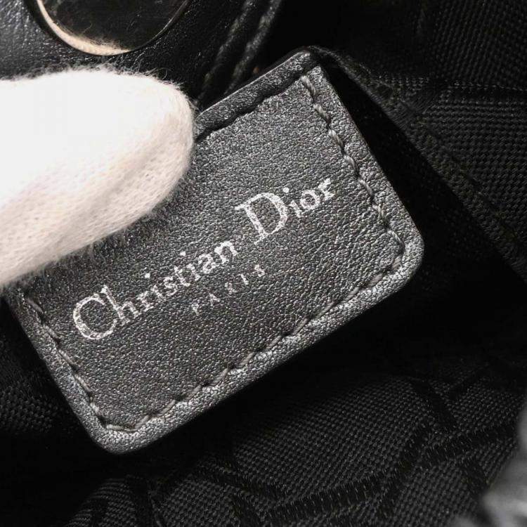 Pre Owned Christian Dior Malice Metallic Gray Leather Handbag
