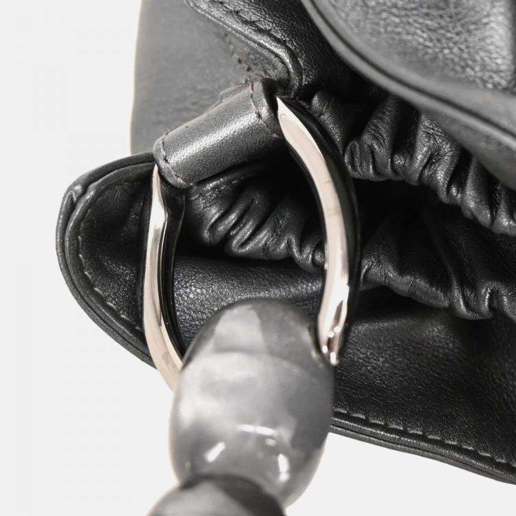 Pre Owned Christian Dior Malice Metallic Gray Leather Handbag