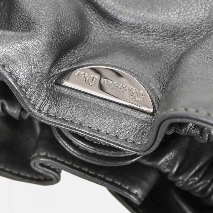 Pre Owned Christian Dior Malice Metallic Gray Leather Handbag