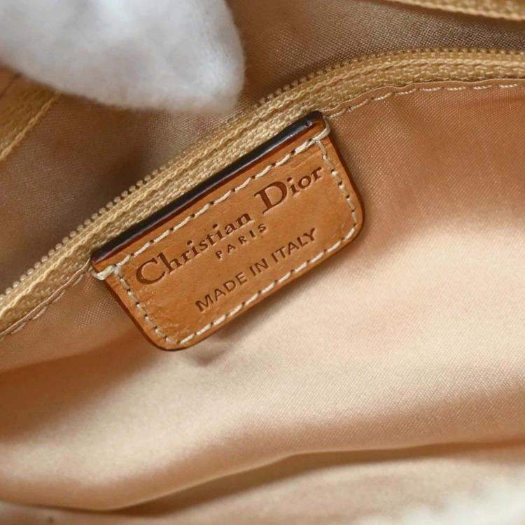 Pre Owned Christian Dior Brown PVC Romanttic Trotter Handbag